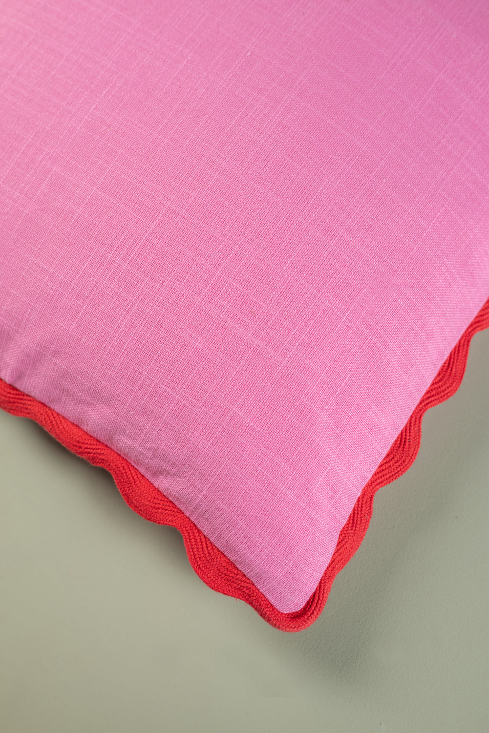 Berry Block Colour Cotton Cushion Cover with Feather inner
