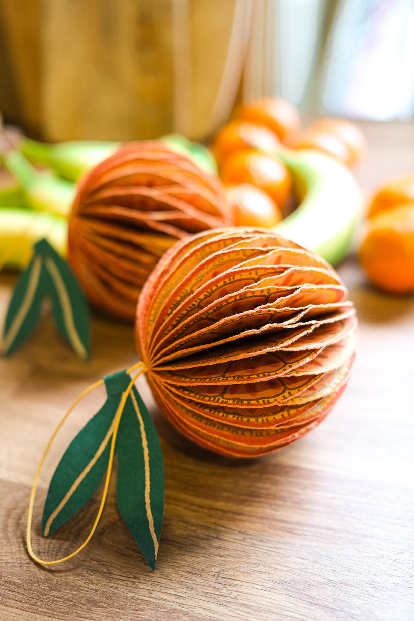 Orange Honeycomb Decoration