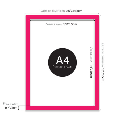 Bright Pink Picture Frame