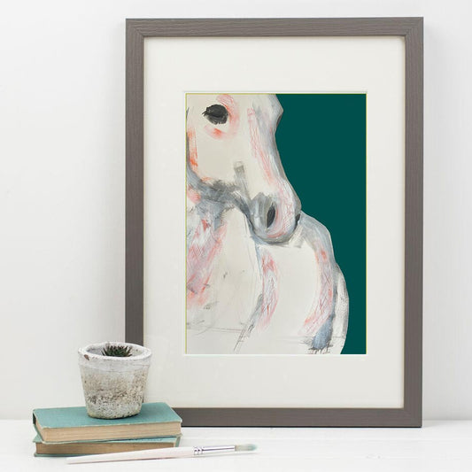 artwork print close up of horse