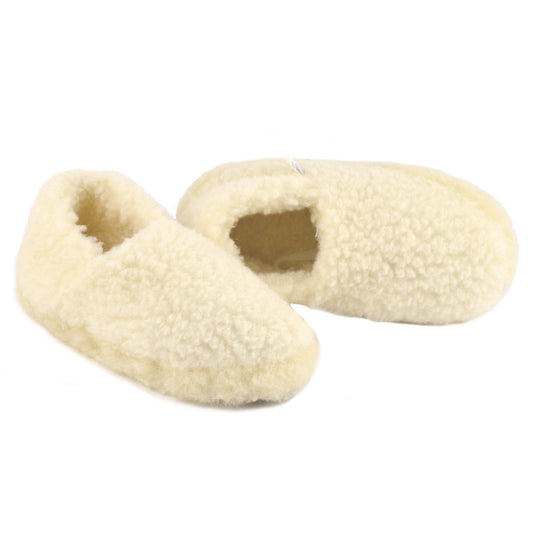 Natural 100% wool slippers