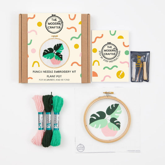 Plant Pot Punch Needle Embroidery Kit for Beginners