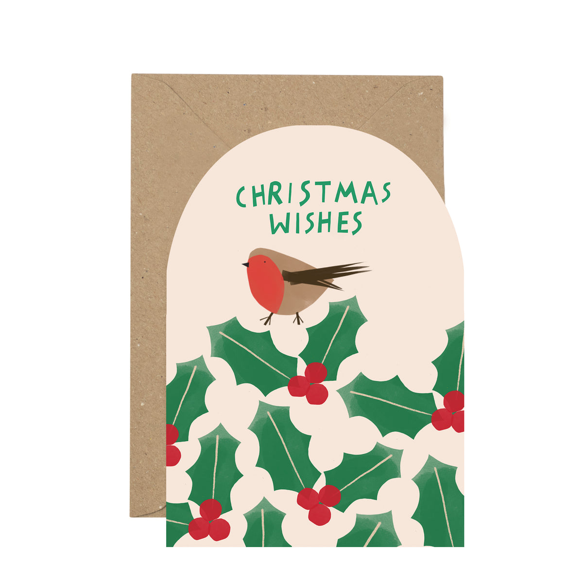 Robin and Holly Christmas card