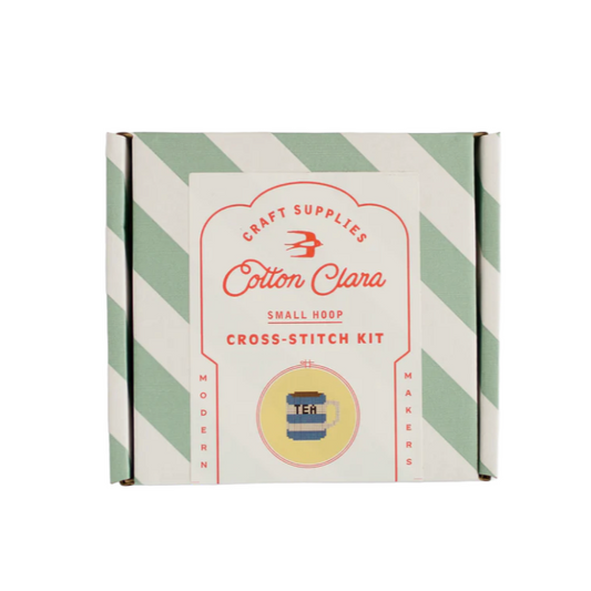 cotton clara small hoop cross stitch kit