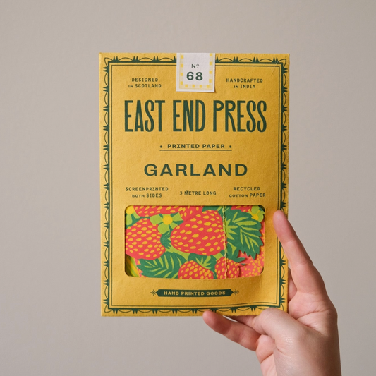 fruit paper garland hand printed