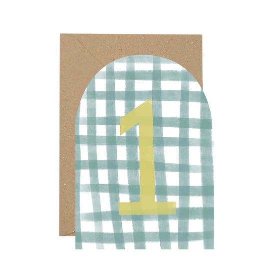 gingham-first-birthday-card