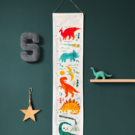 Dinosaur-themed growth chart