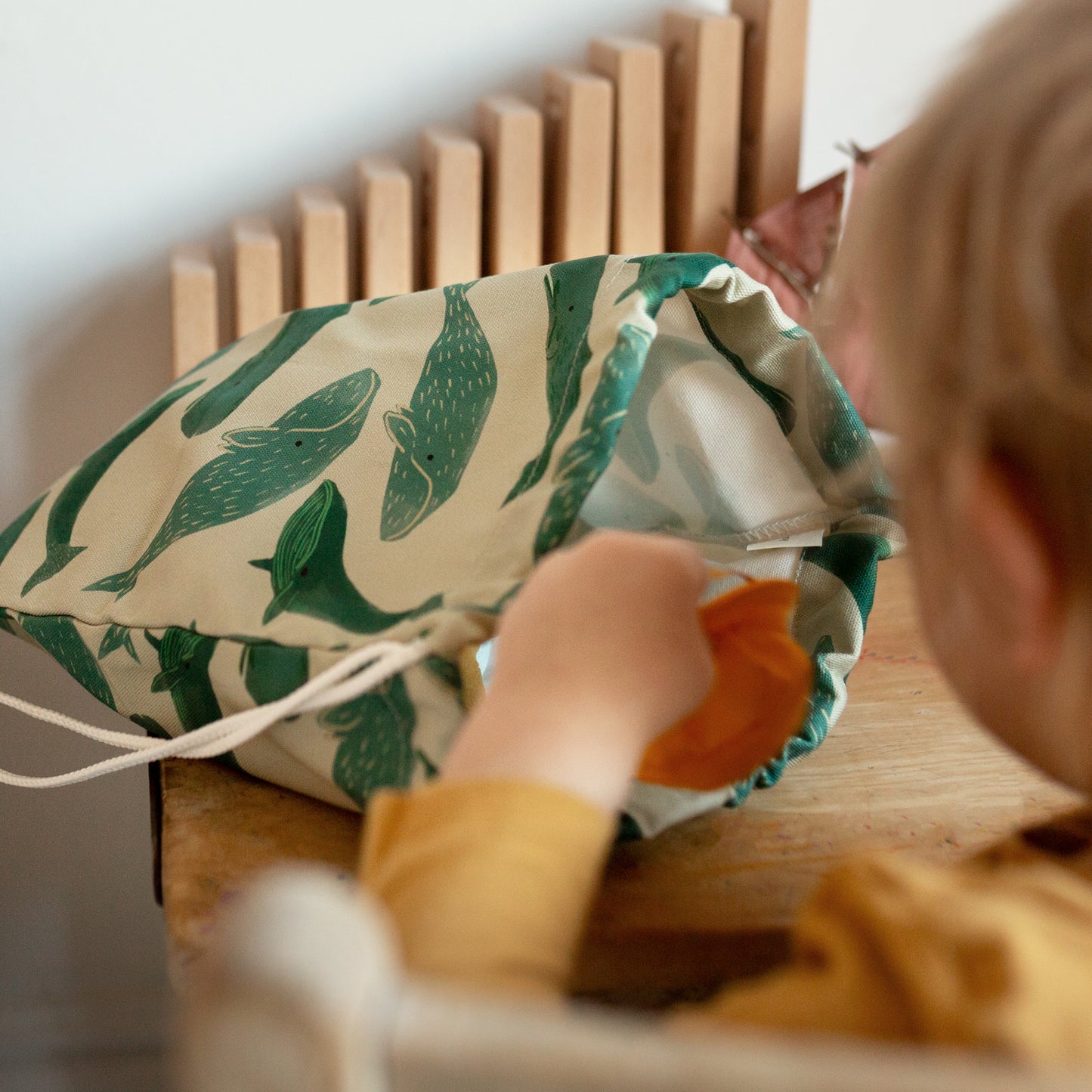 Whale Drawstring Bag