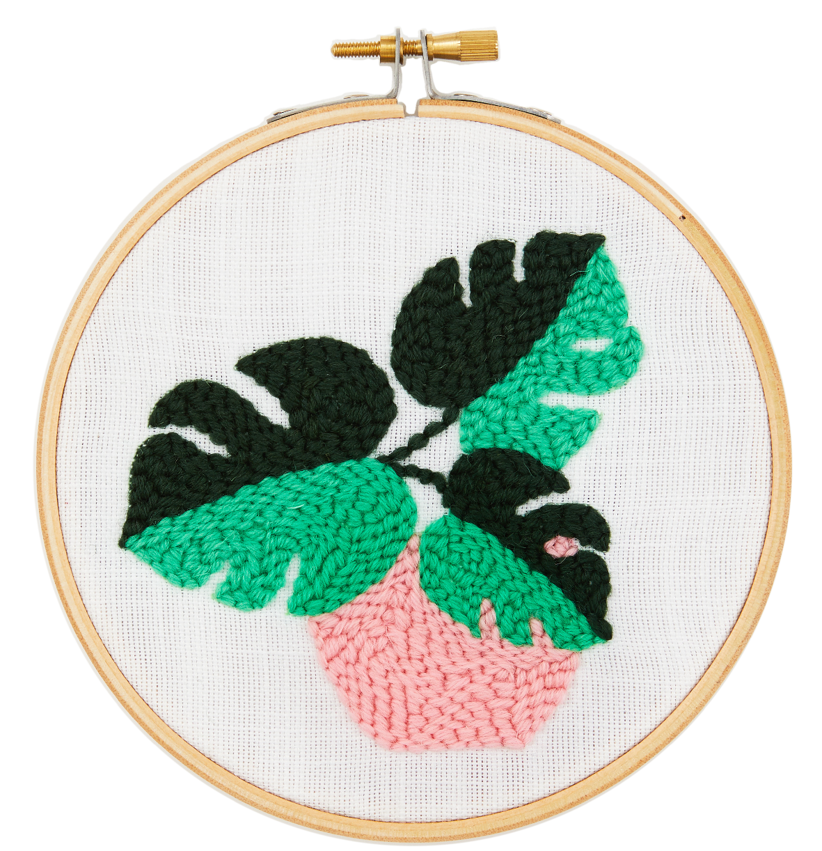 Plant Pot Punch Needle Embroidery Kit for Beginners