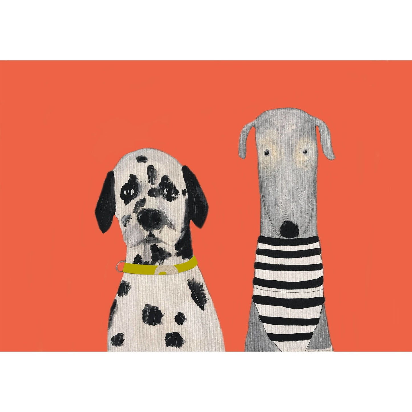 A3 Dog Print -Hugo and Trumpet