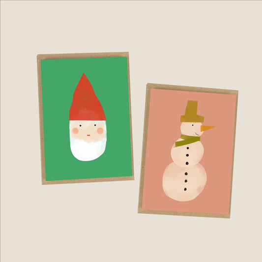 Santa / Snowman Christmas Card Pack