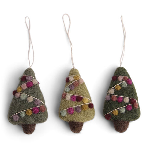 Felt mini Christmas Trees (set of 3)