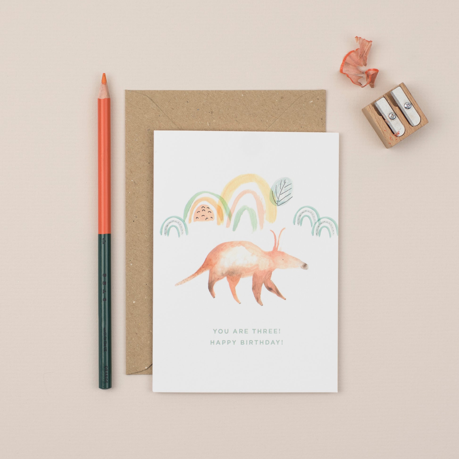 aardvark-third-birthday-card
