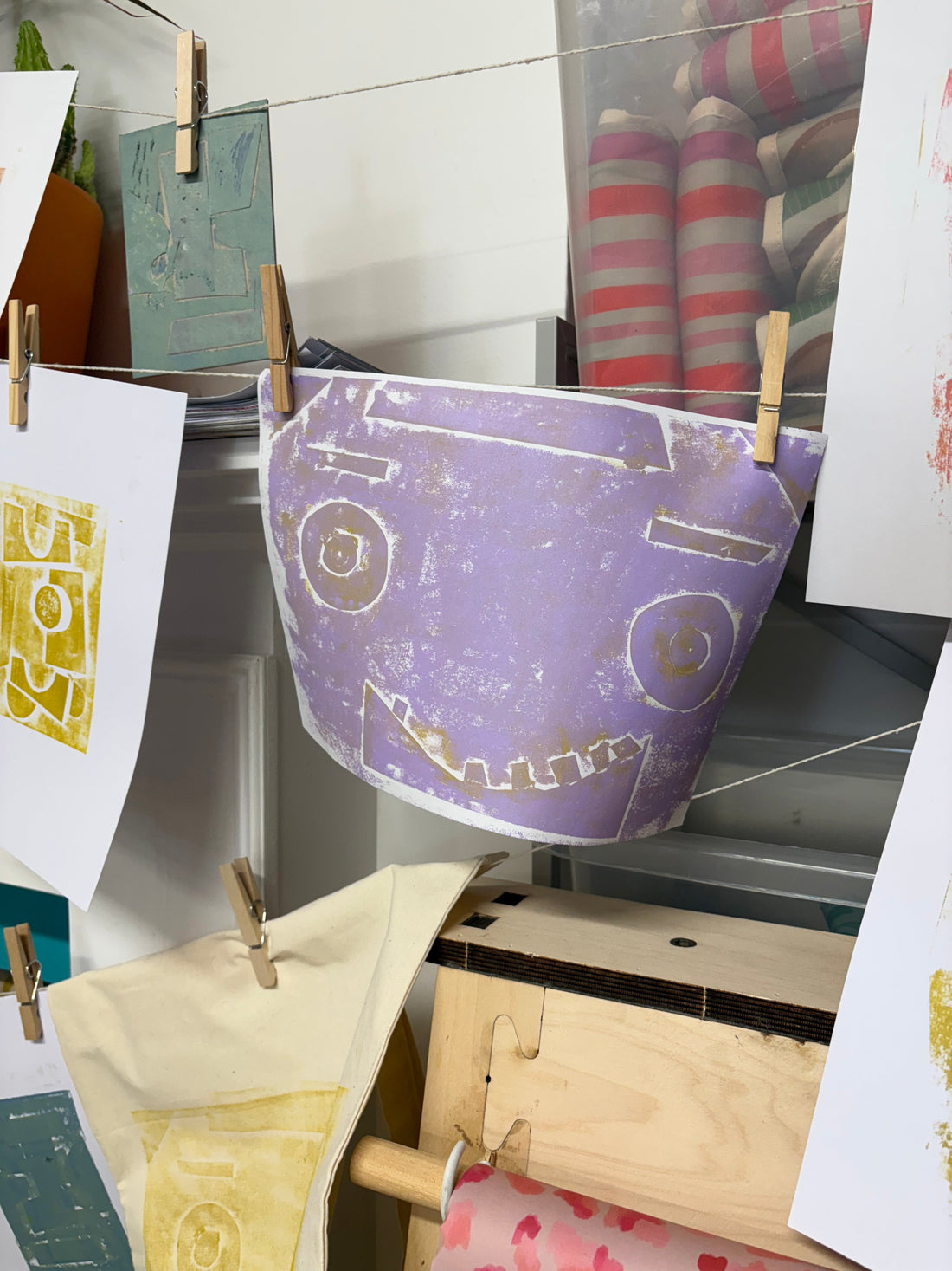 face collagraph printing