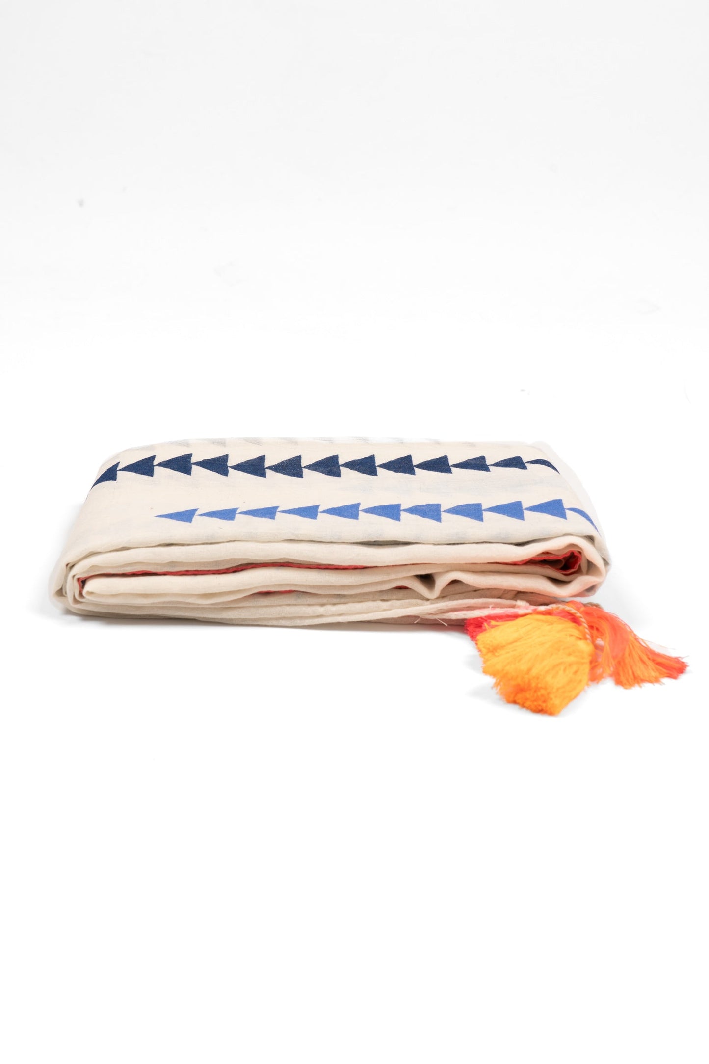 Lightweight Cotton Scarf - White Arrow Print