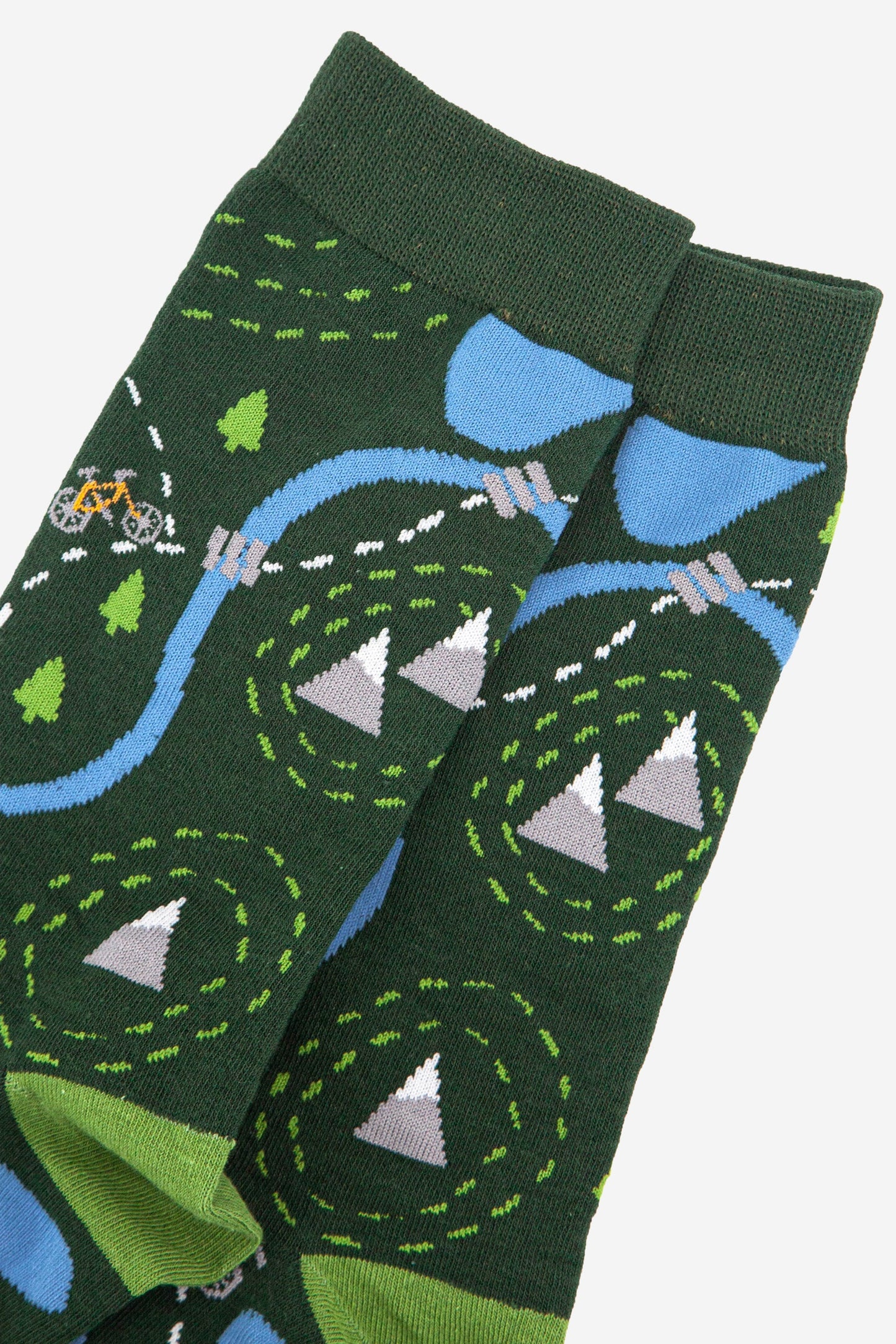 Men's Bamboo Socks - Bike Map