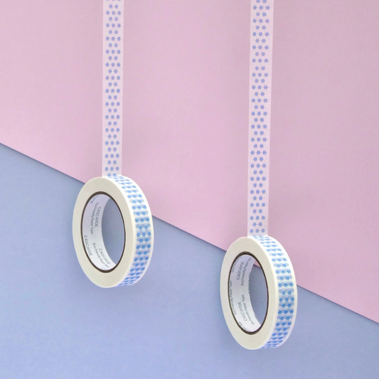 blue-daisy-design-paper-tape