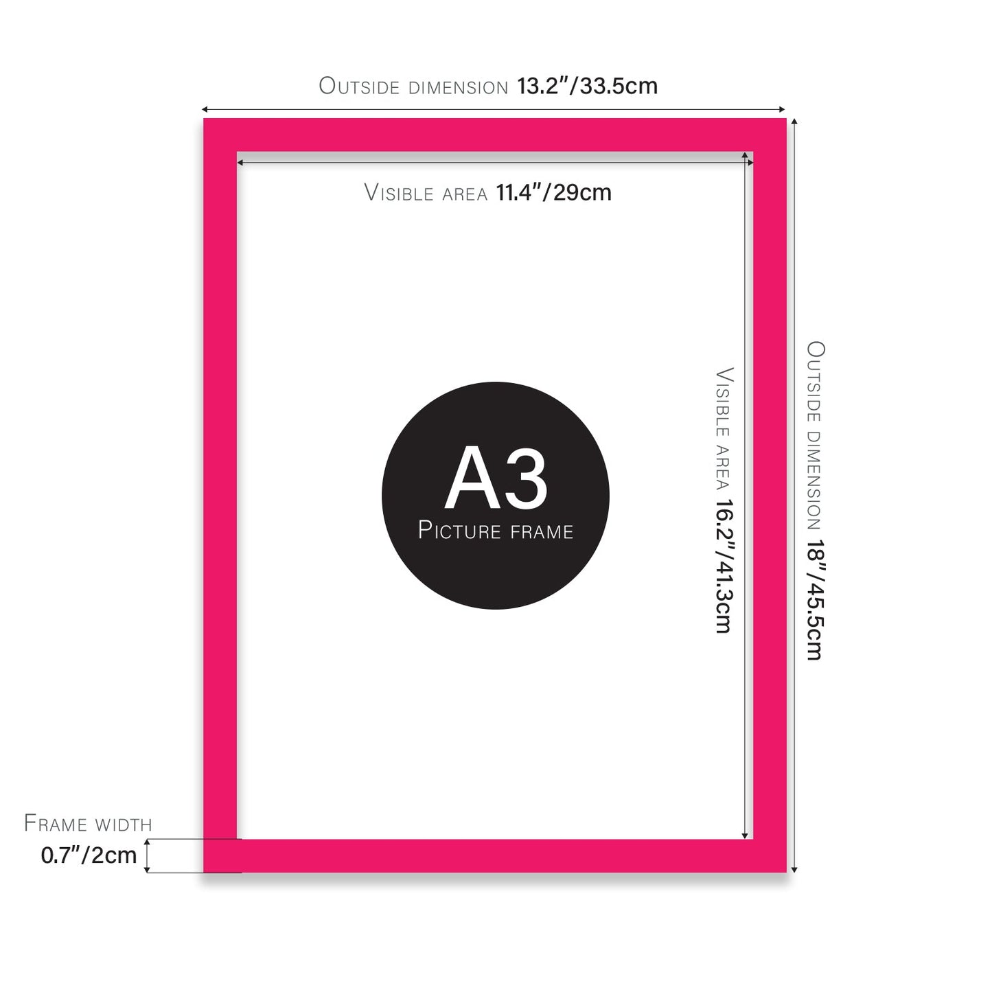 Bright Pink Picture Frame
