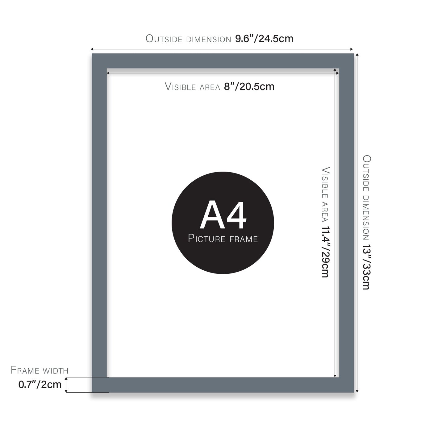 Dark Grey Picture Frame