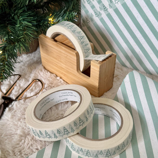50m Paper Tape - Green Fir Tree (24mm wide)