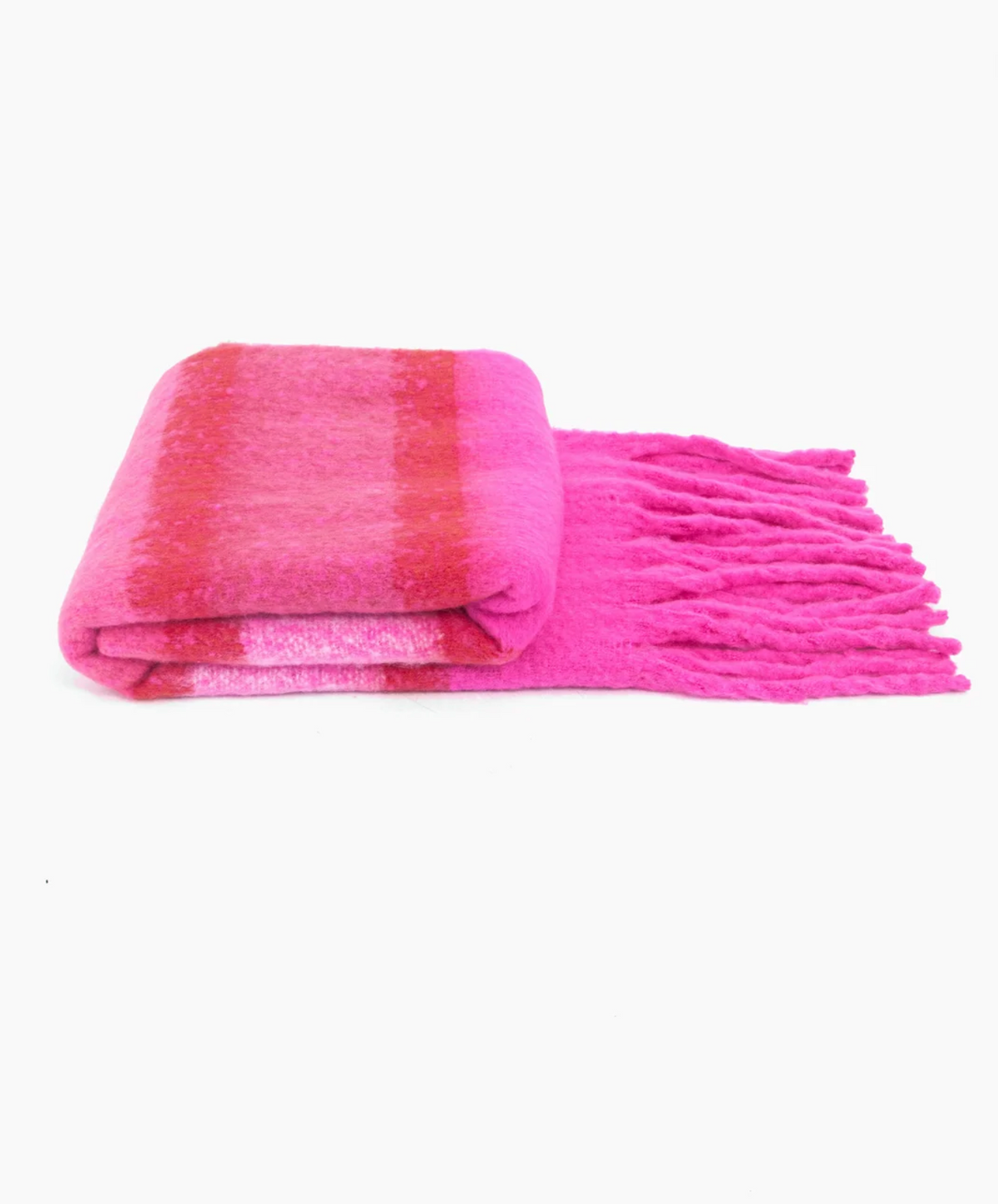 Pink Stripe Winter Scarf