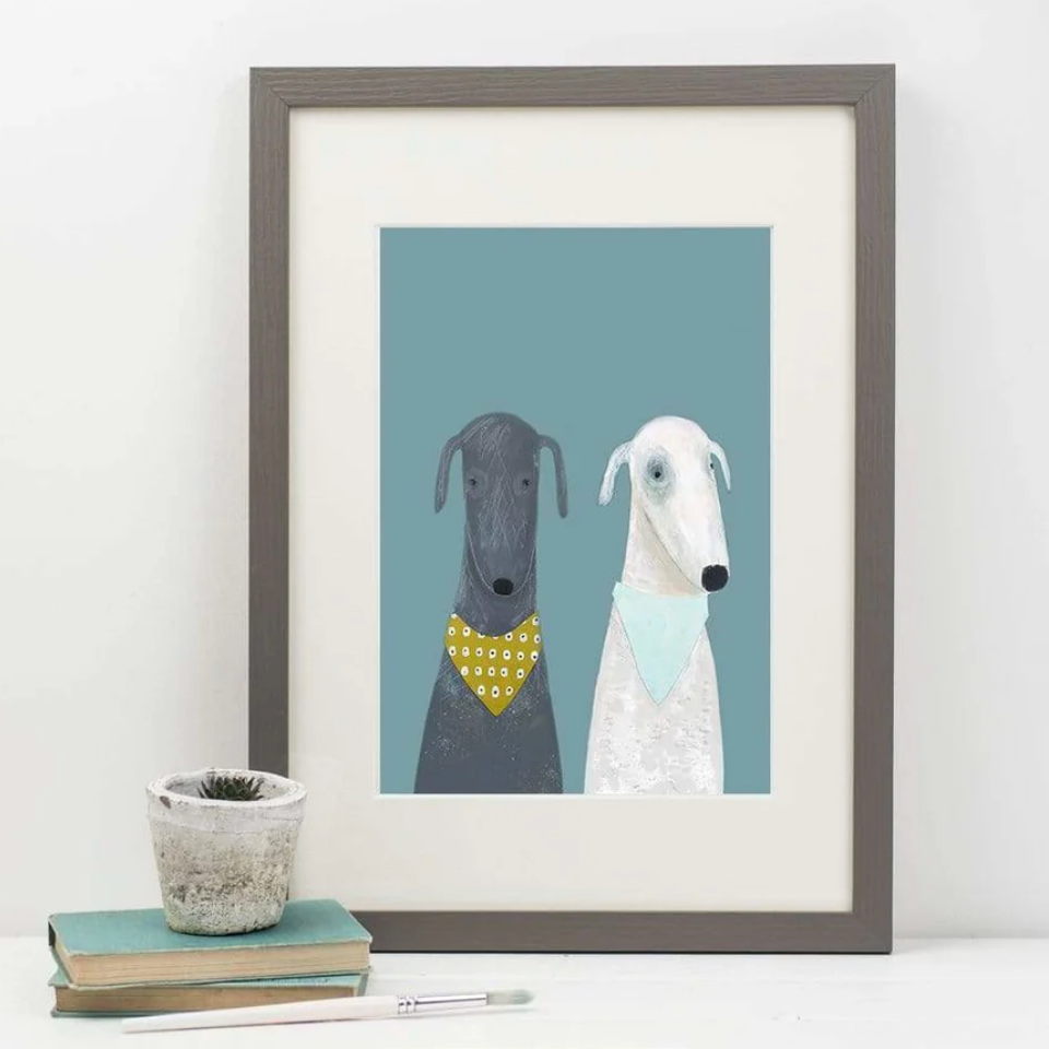 A3 Dog Print - Dotty & Clive