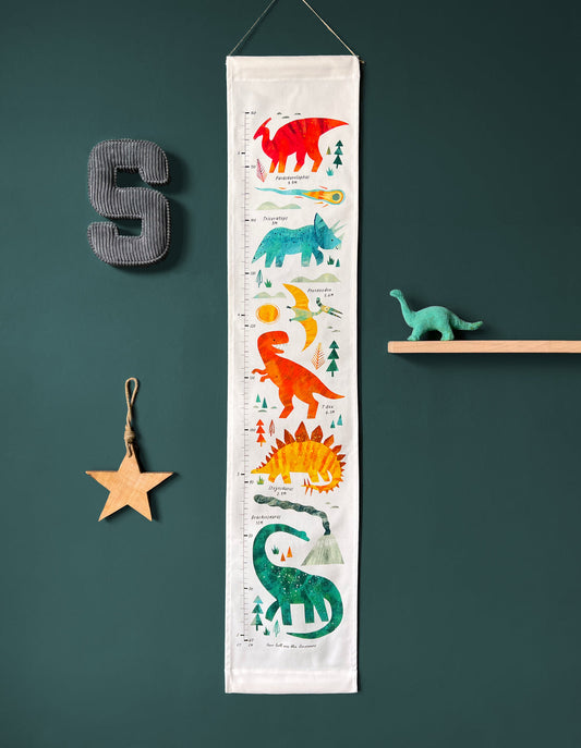 Dinosaur-themed growth chart 