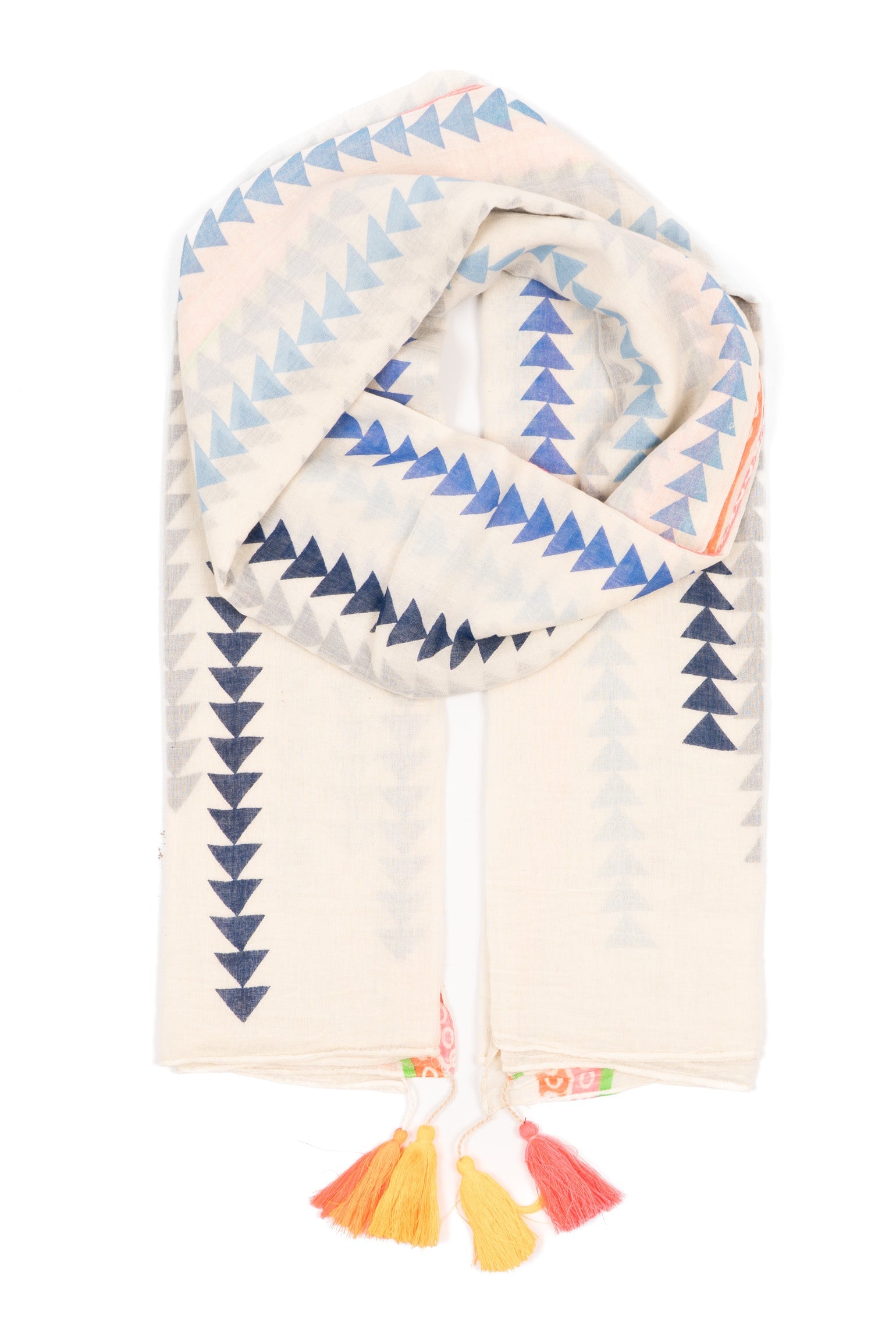 White Scarf with arrow print