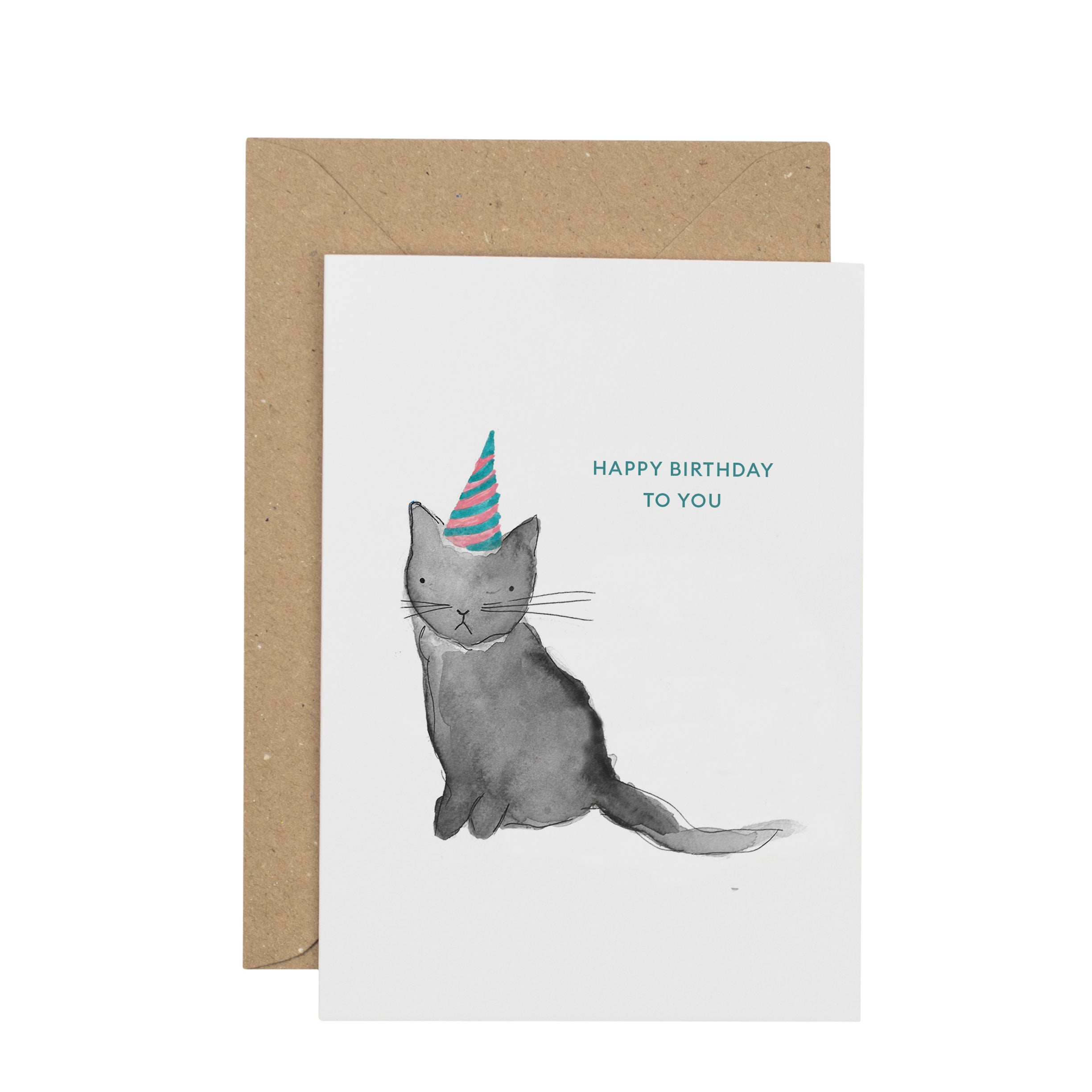 Cat Happy Birthday greetings card | Luxury Birthday cards | Plewsy