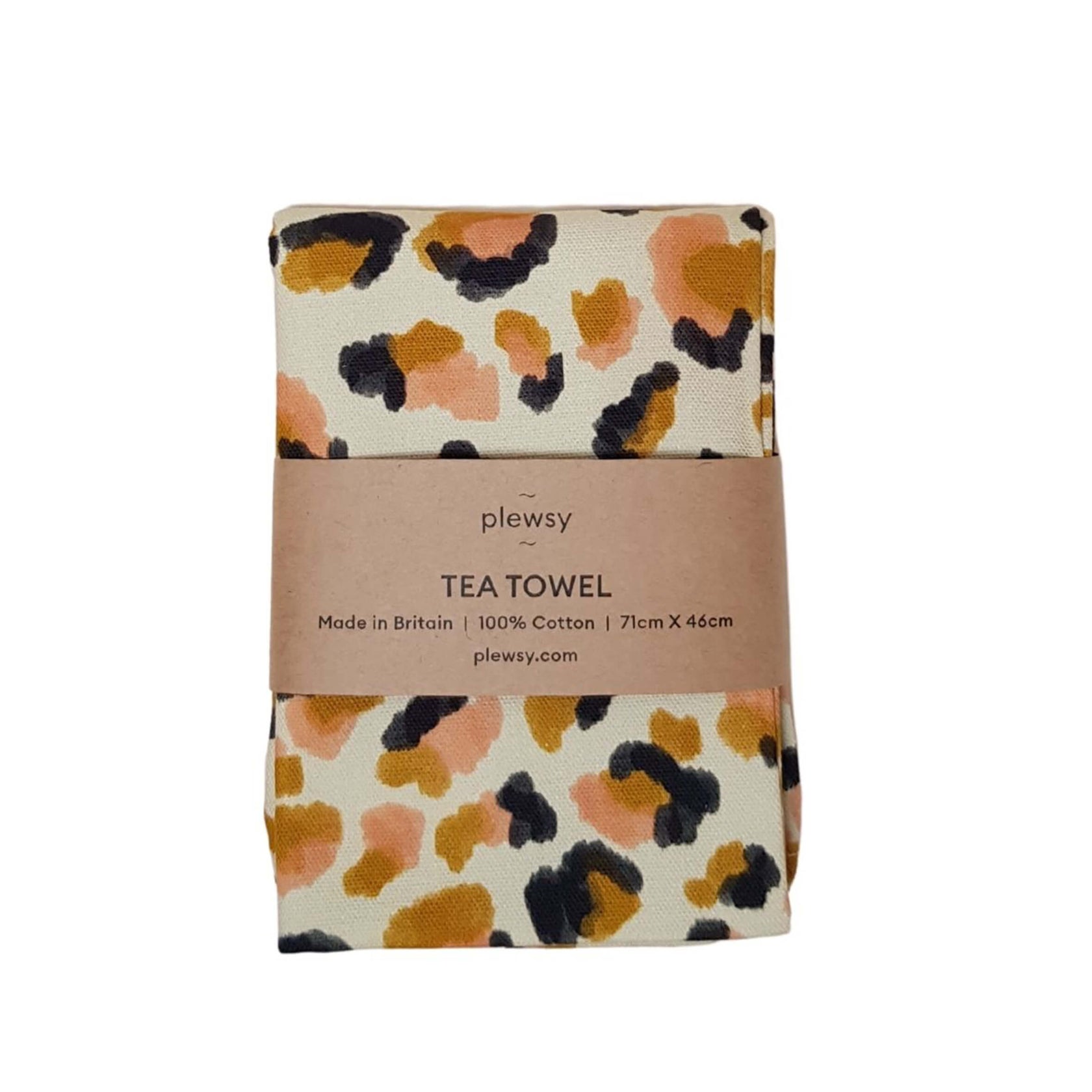 Leopard Print Tea Towel Beautiful & Colourful Plewsy