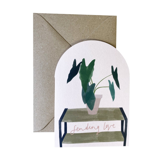 'Sending Love' Botanical card