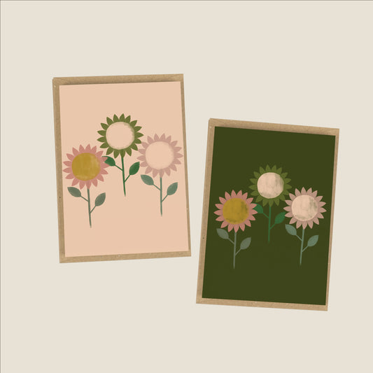 Sunflower blank card pack